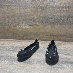 Geox Respira Black Leather Ballet Flats Women's Size EU 40